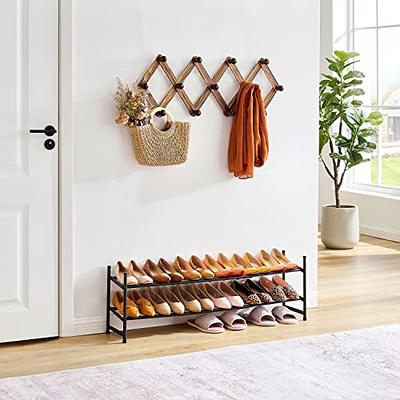 Tajsoon Expandable Shoe Rack Organizer, 2 Tier Adjustable