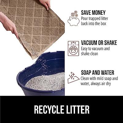 Gorilla Grip Thick Cat Litter Trapping Mat, Less Waste, Traps Mess