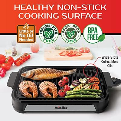 Electric Smokeless Indoor Grill, Electric Grill Non-Stick Cooking