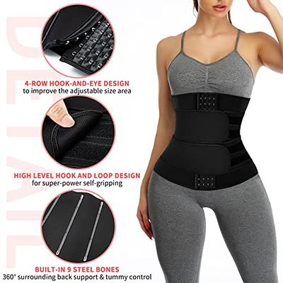 KIWI RATA Neoprene Sauna Waist Trainer Corset Sweat Belt with 2 Straps for  Women Plus Size Compression Gym Workout Trimmer,#2 Hooks Black,Small -  Yahoo Shopping