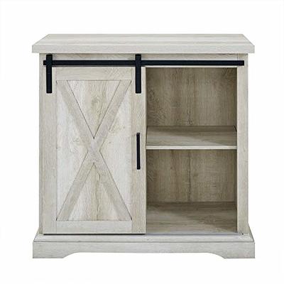 White Oak Cupboard with Shelf and Sliding Doors – Krovel Furniture Co.