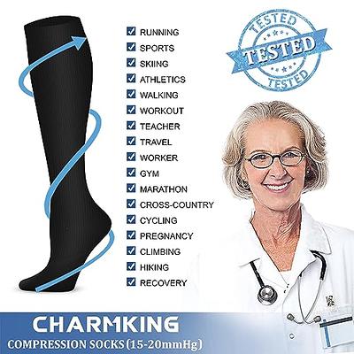 Compression Socks, (7 Pairs) for Men & Women 15-20 mmHg is Best for  Athletics, Running, Flight Travel, Support