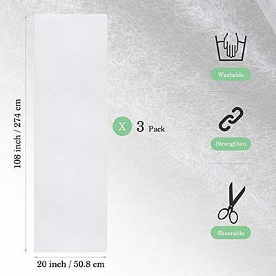 3 Pieces Double Sided Fusible Interfacing Webbing Non Woven Interfacing for  Sewing Iron on Adhesive Web Interfacing Lightweight White Interfacing  Fabric for DIY Craft Making, 59 x 78.74 Inch - Yahoo Shopping