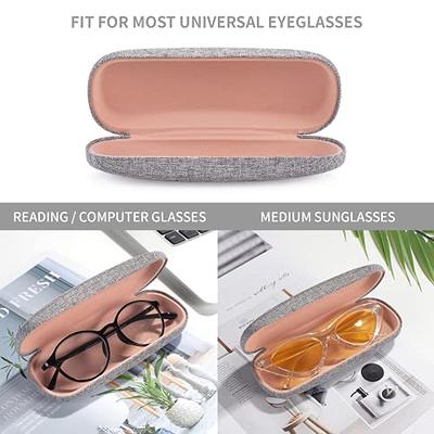 molshine Hard Shell Sunglasses Case,Classic Large Glasses Case for  Sunglass,Eyeglasses with Cleaning Cloth,Pouch