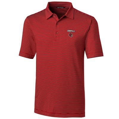 Men's Cutter & Buck Cardinal Cincinnati Bengals Big Tall Forge Pencil Stripe Stretch Polo