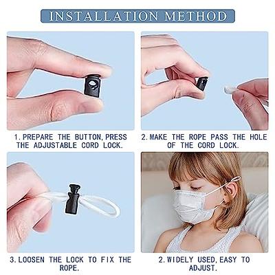 100Pcs toggle stopper buttons Elastic Replacement Shoelace Locks Cord Lock