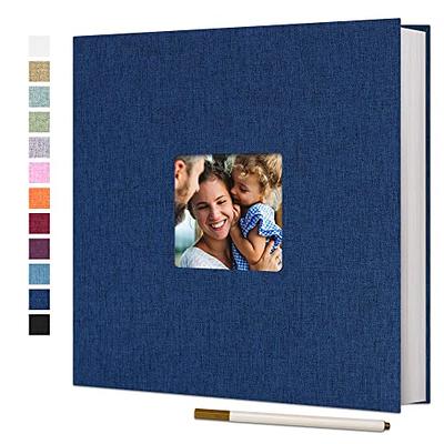 Large Photo Album Self Adhesive for 4x6 8x10 Pictures Linen