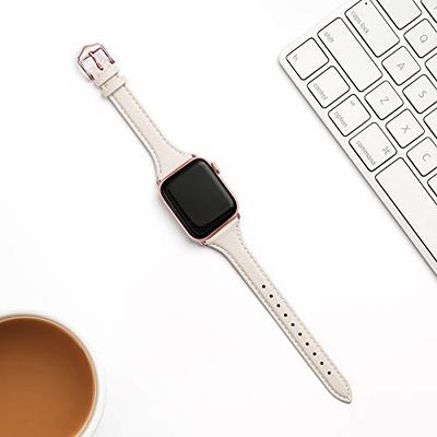 WFEAGL Leather Bands Compatible with Apple Watch Band 38mm 40mm