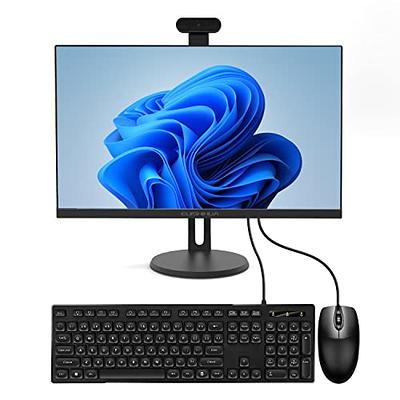 23.8 Full HD IPS All-in-One Desktop Computer with Windows 11 - Intel N4120  QuadCore, 4GB RAM, 128GB SSD, Dual-Band WiFi, Bluetooth, Expandable HDD 