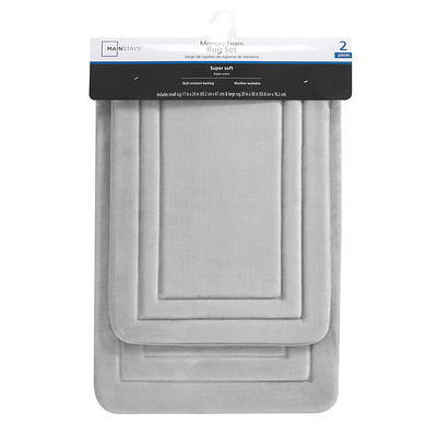 Truly Soft Memory Foam 20 x 32 2-pc. Bath Rug Set Grey 20x32