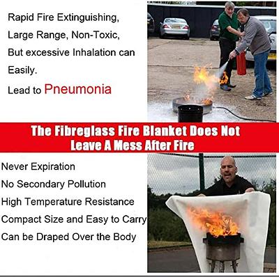 Safewayfire Emergency Fire Blanket, Fire Safety Blanket for Kitchen,  Fiberglass Fire Blankets, Fireproof Blankets for Home, School, Fireplace,  Grill