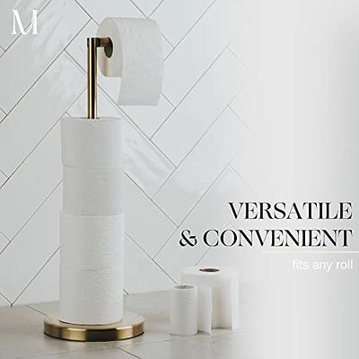 Toilet Paper Holder Stand Silver Bathroom Toilet Paper Roll Holder  Freestanding Toilet Paper Holder with Reserve Toilet Tissue Storage Shelf,  Holds Up to 4 Rolls of Paper - Yahoo Shopping