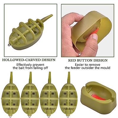 Carp Fishing Inline Method Feeder Set with Quick Release Moulds