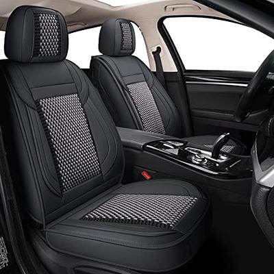 Luxury Black Leatherette Car Seat Bottom Covers for Front Seats, 2-pack  Nonslip Padded Car Seat Cushions With Storage Pockets for Cars 