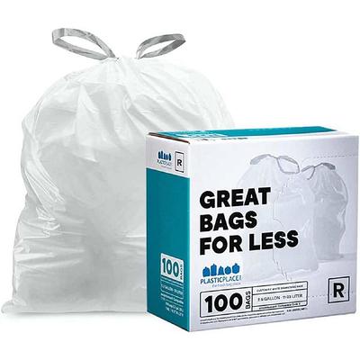 Plasticplace 40-45 Gallon Trash Bags On Rolls, Black (100 Count) : Target