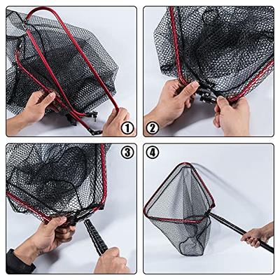 Dr.Fish Fish Landing Net Long Handle Fishing Net Carbon Fiber