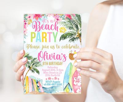 INSTANT DOWNLOAD EDITABLE Surf's up Birthday 2 