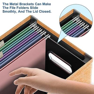 Huolewa Hanging File Boxes Organizer Set of 2, File Organizer Boxes with  Mesh Pocket for Letter Size File&Folder, Document Filing Storage Organizer  Boxes with Lids, Small File Cabinet for Home/Office - Yahoo