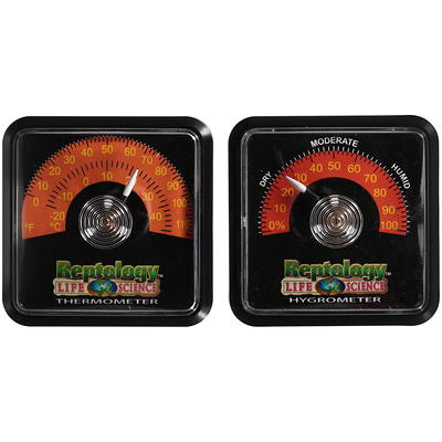 REPTI ZOO Reptile Terrarium Thermometer Hygrometer Digital Display 2PC