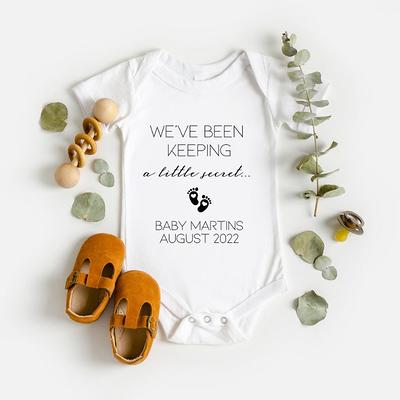 Coming Soon Pregnancy Announcement Personalized Baby Bodysuit