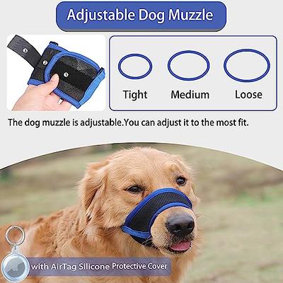 LUCKYPAW Dog Muzzle, Soft Dog Muzzles for Small Medium Large Dogs,  Breathable Printed Muzzles with Adjustable Strap to Stop Biting and  Chewing, Allows