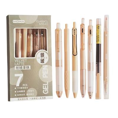 Retro Pastel Pen Gold Metal Details Smooth Writing Black Ink Ballpoint Pen  Minimalist Retractable Pens Stationery Journaling 