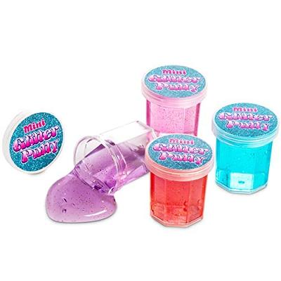 Mini Glitter Slime Containers - Bulk Party Favors - Putty