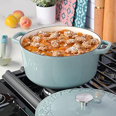 LEXI HOME 2.8 qt. Durable Cast Iron Dutch Oven Casserole Pot in