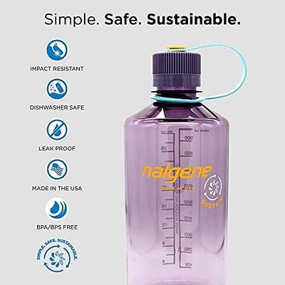 Nalgene 16 oz Narrow Mouth Water Bottle - Gray Bottle With Black Cap