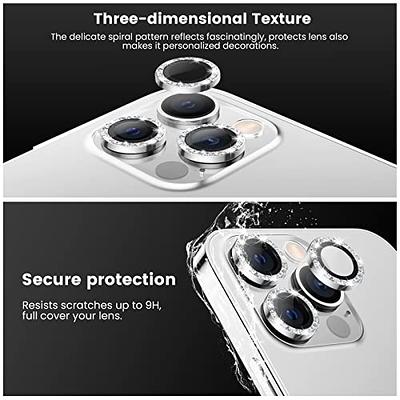 YMHML for iPhone 15 Pro/iPhone 15 Pro Max Camera Lens Protector, Tempered  Glass Alloy Metal Full Cover Drop Protection Case Friendly Camera Protector