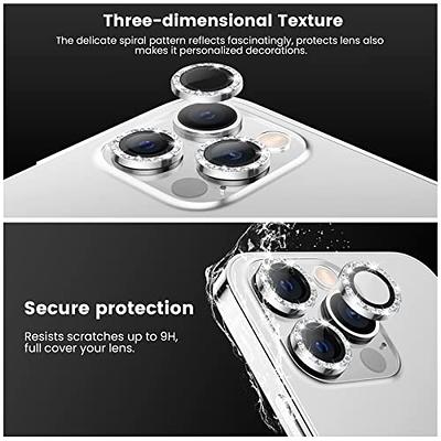 for iPhone 14 Pro / iPhone 14 Pro Max Camera Lens Protector, 9H Tempered Glass Camera Cover Screen Protector Metal Individual Ring Protector for