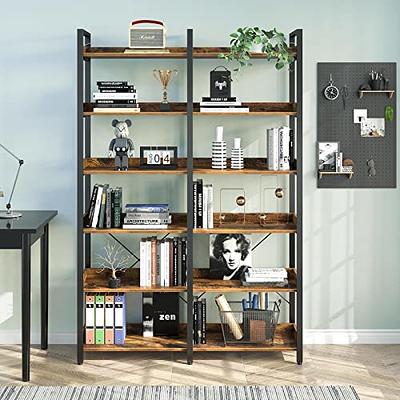  2-Tier Wrought Iron Desktop Bookshelf - Industrial