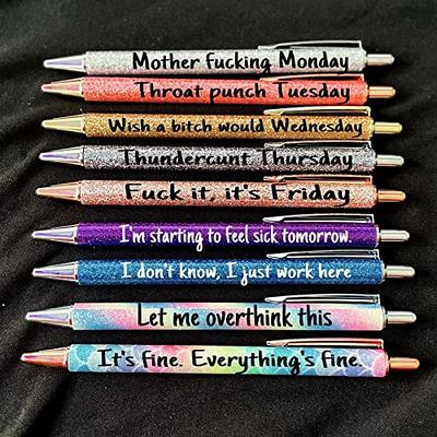 Days Of The Week Pens, Custom Epoxy Gel Glitter Pens - Yahoo Shopping