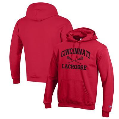 Men's Champion Red Louisville Cardinals Soccer Stack Logo Powerblend  Pullover Sweatshirt