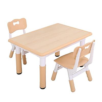  Arlopu Big Kids Study Table and 4 Chair Set, Height