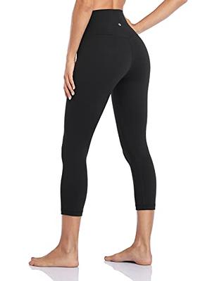 HeyNuts High Waisted Yoga Capris Leggings for Women, Buttery Soft Workout Cropped  Pants Compression 3/4 Leggings 21'' Black S(4/6) - Yahoo Shopping