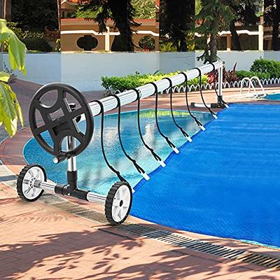 Usinso Solar Cover Reels for Inground Swimming Pool Swinming Pool Cover Reel  Set Above Ground Pool Stainless Steel Solar Reel (18 ft, Black) - Yahoo  Shopping