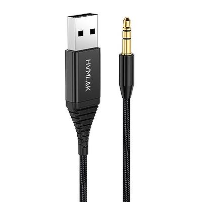 SONRU Bluetooth 5.0 Adapter Hi-Fi Equipment for Car Wireless Audio Receiver  with 3.5mm AUX RCA Cable, Noise Cancellation, Dual AUX Outputs for Home