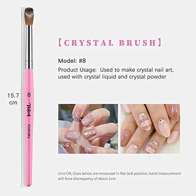 Acrylic Nail Brush Kolinsky Sable Nail Brushes for Acrylic Application,  Acrylic Brushes for Nails with Wood Handle, Nail Brushes for Acrylic Powder  Manicure (Size 8) 