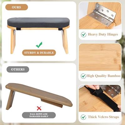 Padded Meditation Bench, Folding Seat With Cushion, Bamboo Seiza