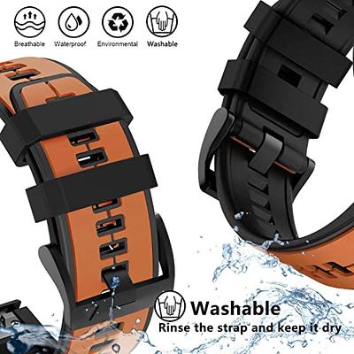Garmin Fenix 7 silicone watch band - black/orange