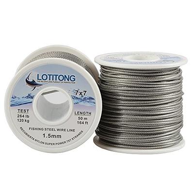  Fishing line Wire Leader Vinyl Coated Stainless Steel Leader  Wire 10 Meter 10LB-120LB Select,with 12pcs Crimps Sleeves (10 LBS Test) :  Sports & Outdoors