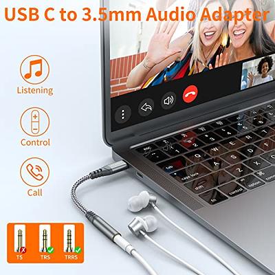 USB C to 3.5mm Aux Cable 6FT, Type C 3.5mm Audio Cord for iPhone 15 Pro Max  15 Pro 15 Plus, iPad Pro MacBook iPad Air, Google Pixel 7 6 Pro 5 4 XL 3