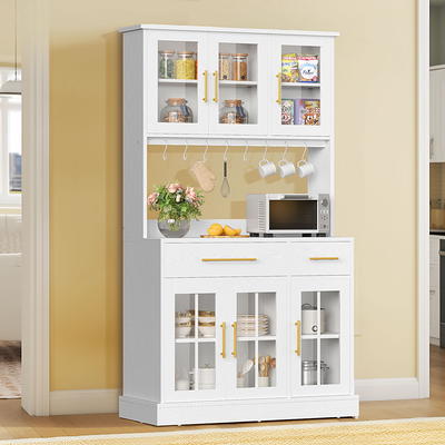 Bartlett Tall Storage Pantry with 2 Stackable Pantries White - Crosley