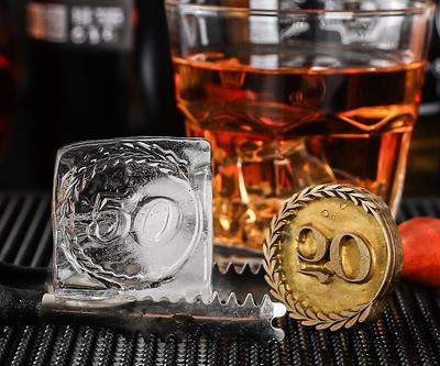 Make Your Logo Custom Ice Cube/Metal Embossing Stamp Cube Cocktail Ice Ball  With Wood Handle - Yahoo Shopping