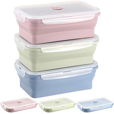 SIULAS Pizza Storage Container, Collapsible Pizza Container with 5