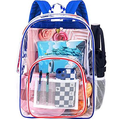 Heavy Duty Clear Transparent Backpack See Through Book-bag