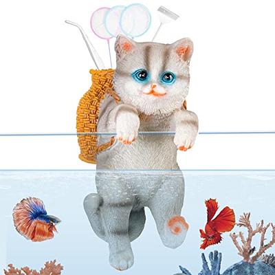 Cute Cat Figurines Aquarium Ornament, 6.8'' Large Fish Tank Decorations  with Storage Basket, Resinous Aquarium Tank Pendant, Fish tank Accessories,  Ideal Gift for Aquarium Lovers (Basket Cat) - Yahoo Shopping