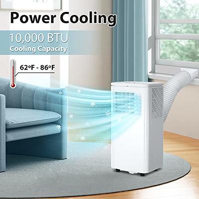  Portable Air Conditioners, 10000 BTU Portable AC for Room up to  450 Sq. Ft., 3-in-1 AC Unit, Dehumidifier & Fan with Digital Display,  Remote Control, Window Installation Kit, 24H Timer, Sleep