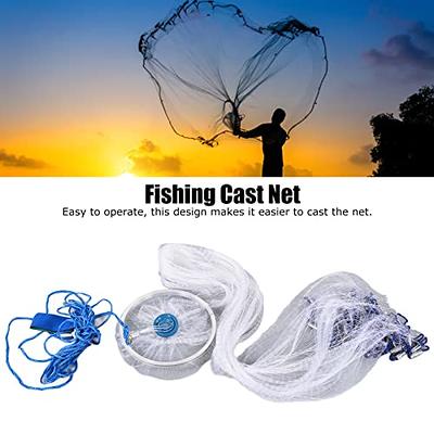 Fishing Net Outdoor Hand Throw Fishing Mesh Net American Style Fishing Cast  Net with Weights for Bait Trap Fish - Yahoo Shopping